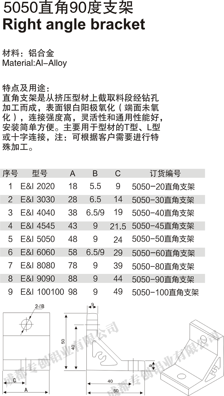 四川工作臺(tái)工業(yè)鋁型材配件